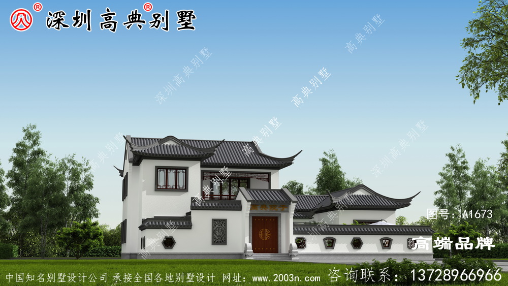 新中式别墅 ，心动 就赶紧 回村 建房吧！