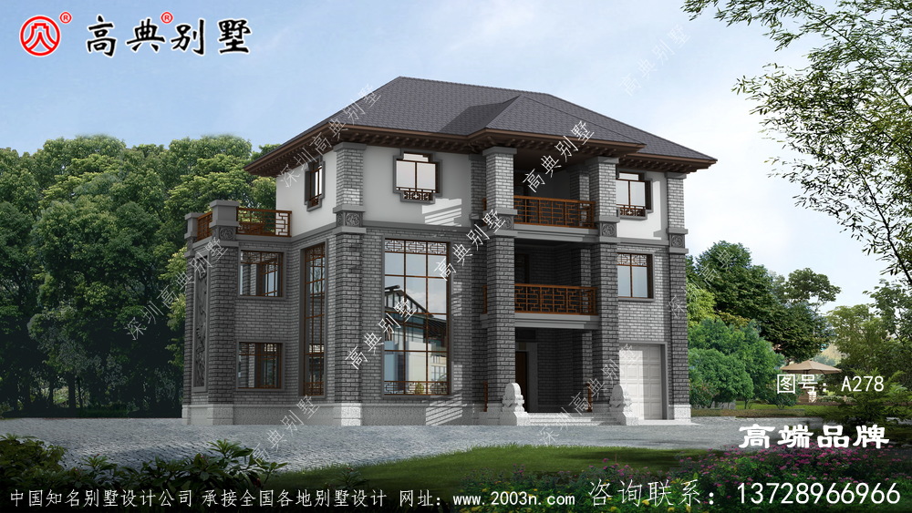 新中式风格别墅，整体素雅高贵